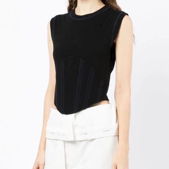SOLD - Unisex Dion Lee Black Sleeveless Top - Picture 11 of 15